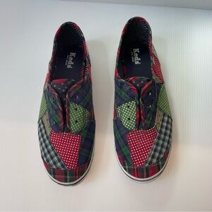 Keds Sneakers Womens Size 7.5 Mosaic Patchwork Slip On or Tie Shoes WF23653M